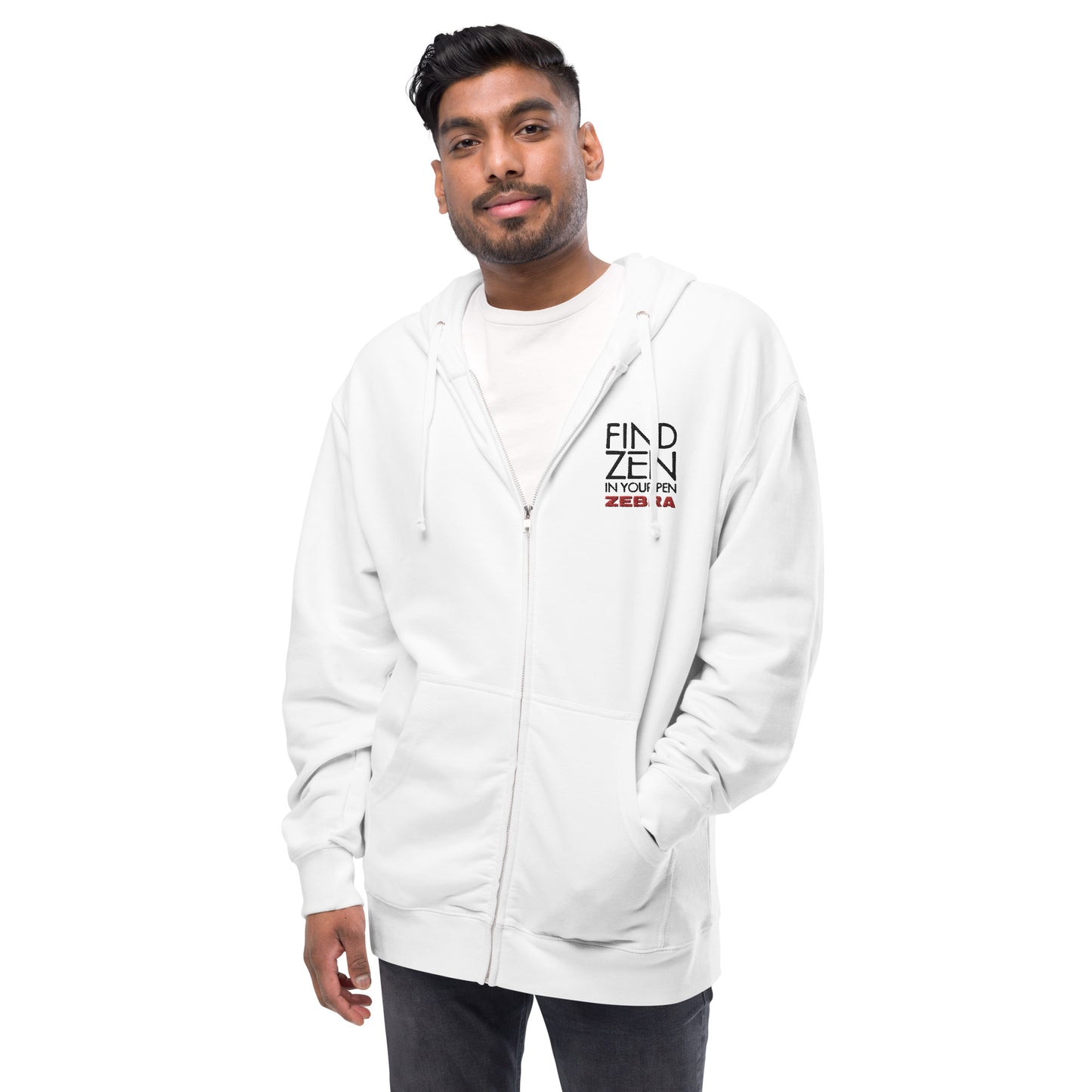 Unisex Fleece Zip Up Hoodie