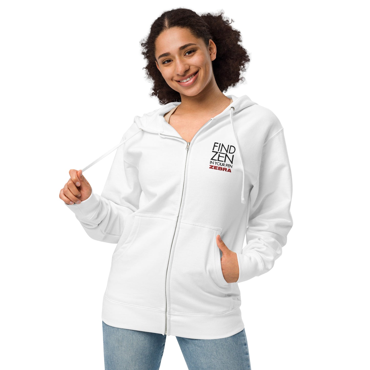 Unisex Fleece Zip Up Hoodie