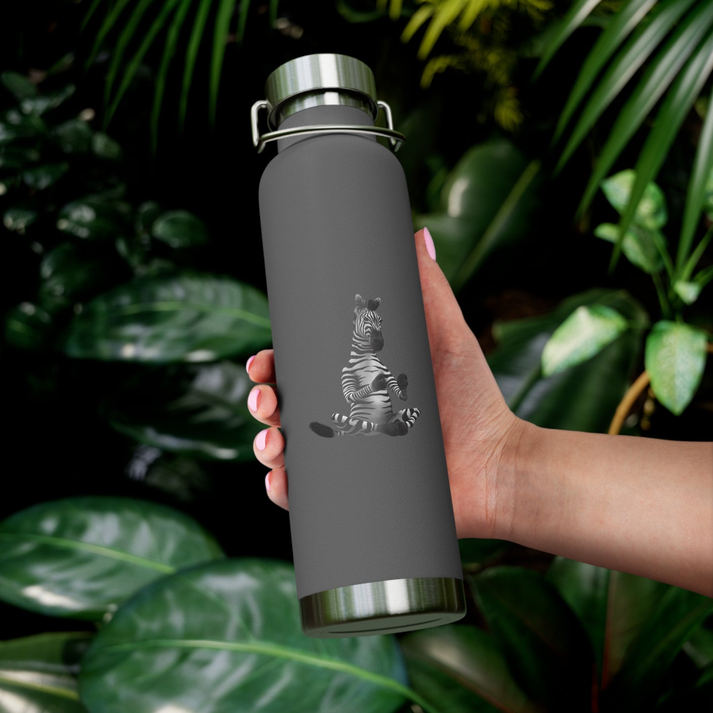 Copper Vacuum Insulated Bottle, 22oz - Zebra Pose
