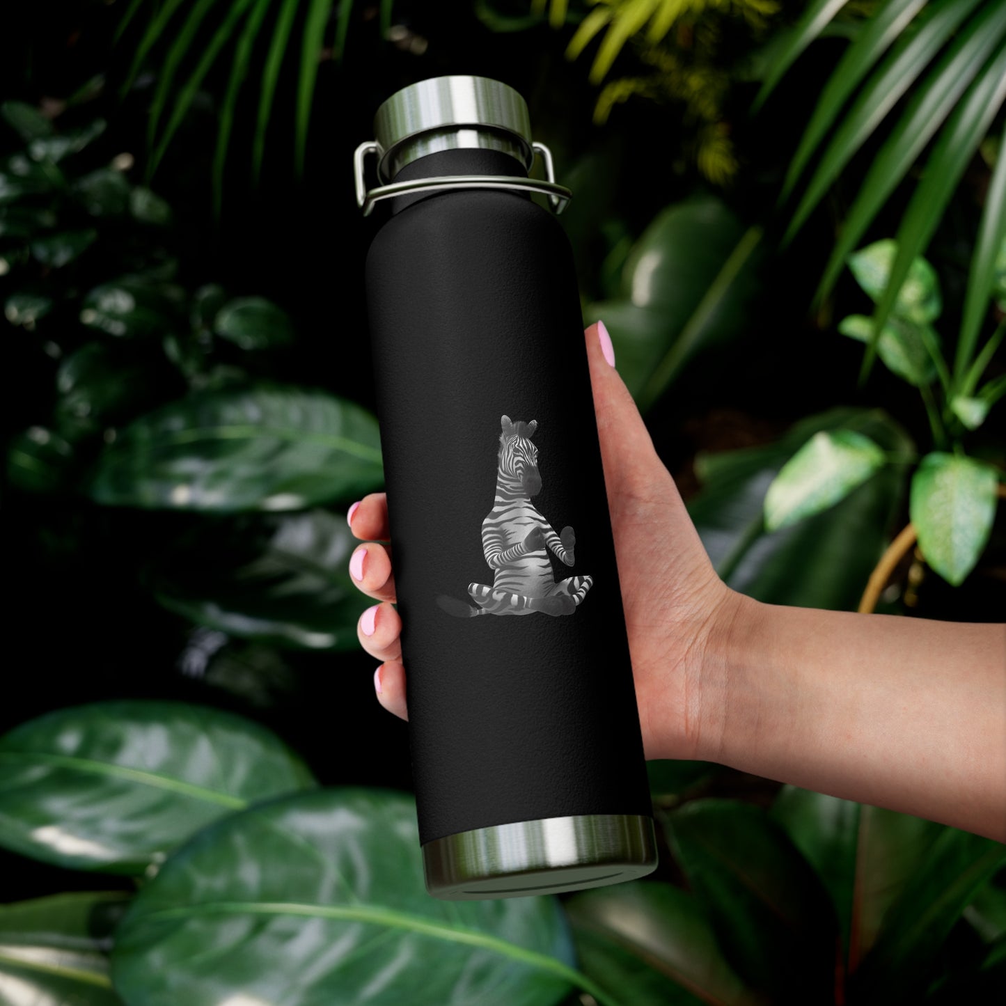 Copper Vacuum Insulated Bottle, 22oz - Zebra Pose
