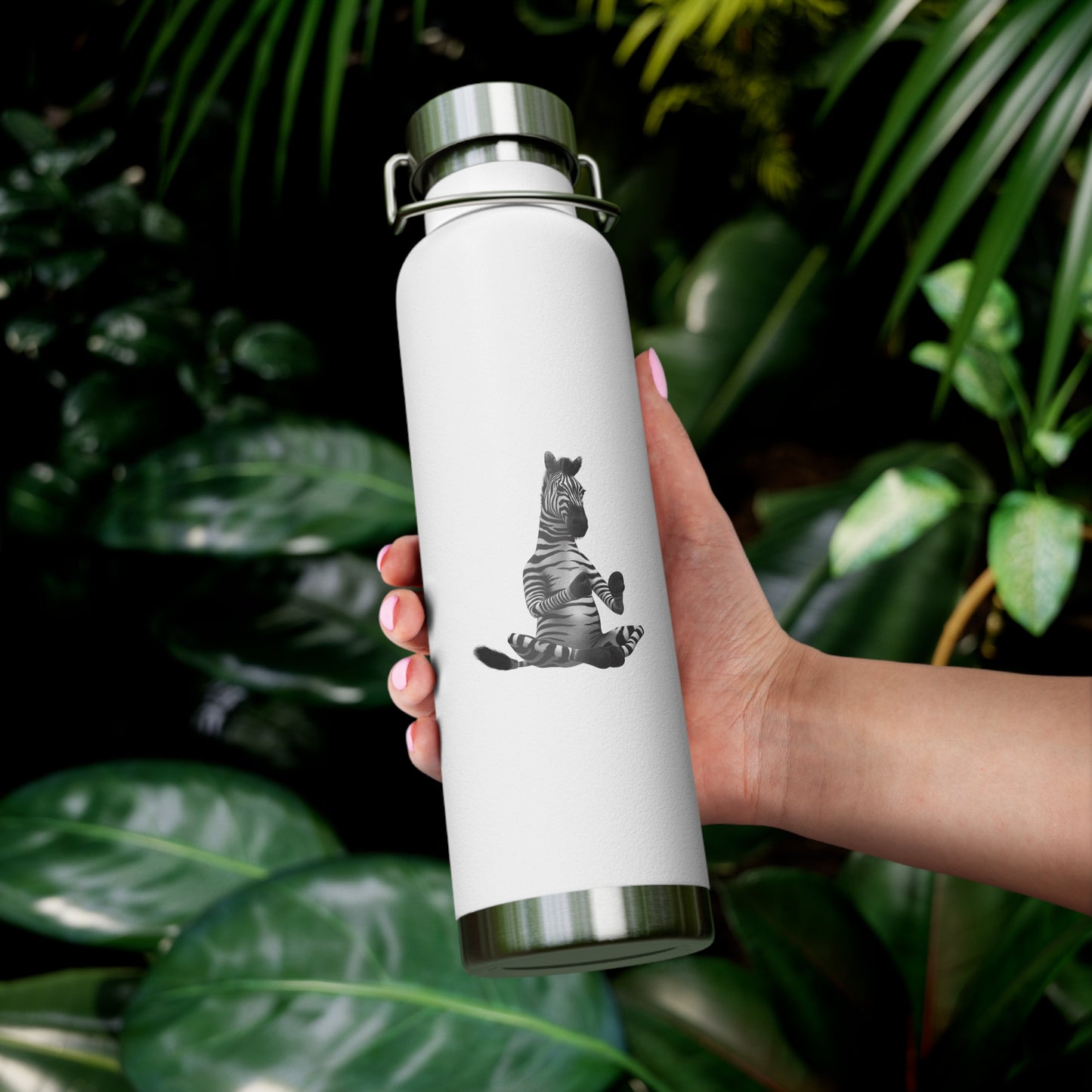 Copper Vacuum Insulated Bottle, 22oz - Zebra Pose
