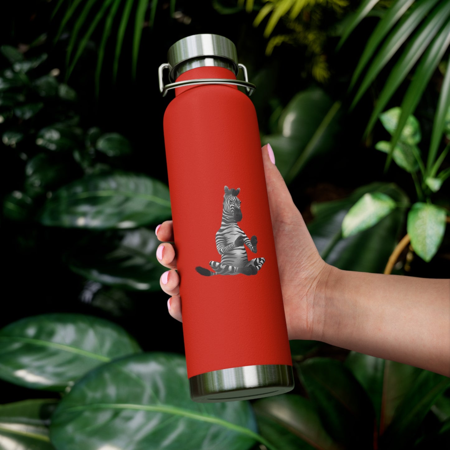 Copper Vacuum Insulated Bottle, 22oz - Zebra Pose